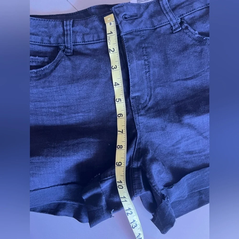 Time tru Core Short Relaxed Fit short black jeans size 8 Rayon Made in chine